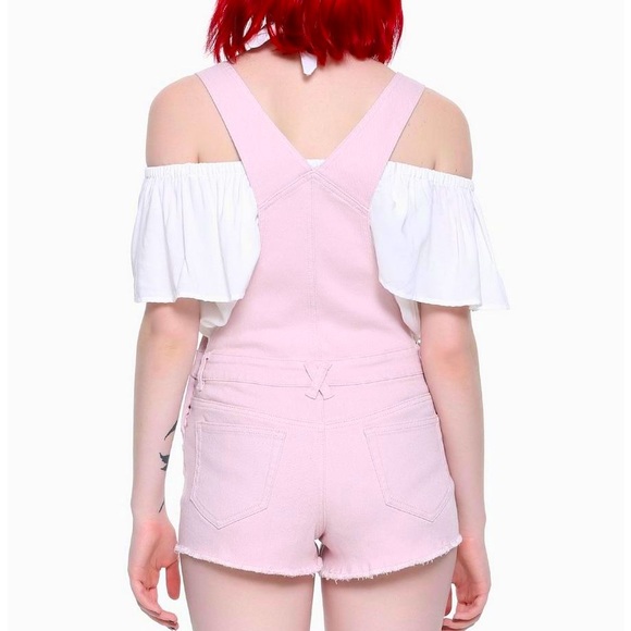 🪅 DISNEY The Little Mermaid Ariel Pink Shortalls Short Overalls - Picture 3 of 8